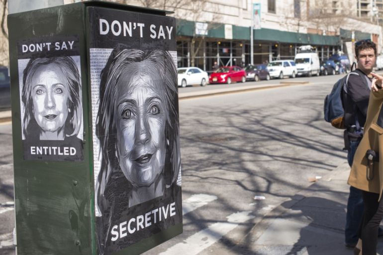 Anti-Hillary Posters Hung Near Purported Clinton Campaign HQ