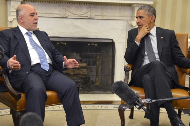 President Obama meets with Iraqi PM Abadi at the White House