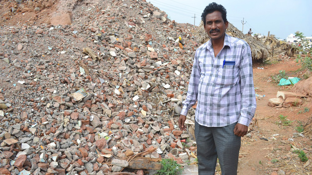 Om Namah Shivaya says the government should provide some reconstruction help [Umika Pidaparthy/Al Jazeera]