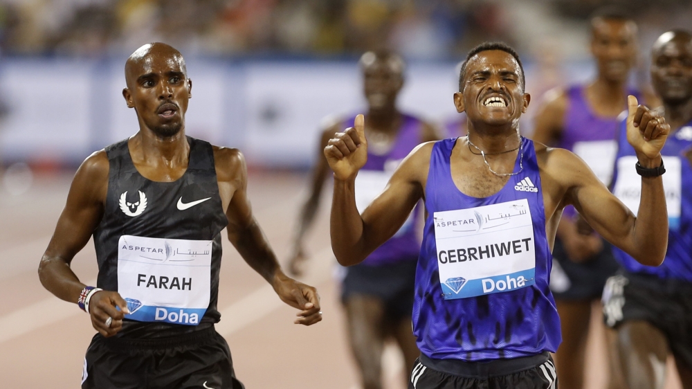 FaraH (L) broke the world indoor two-mile record earlier this year [Reuters]