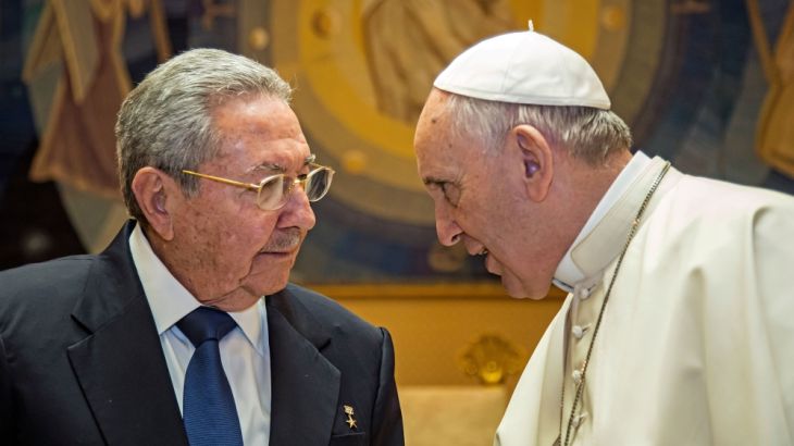 Pope Francis Meets President Of Cuba Raul Castro