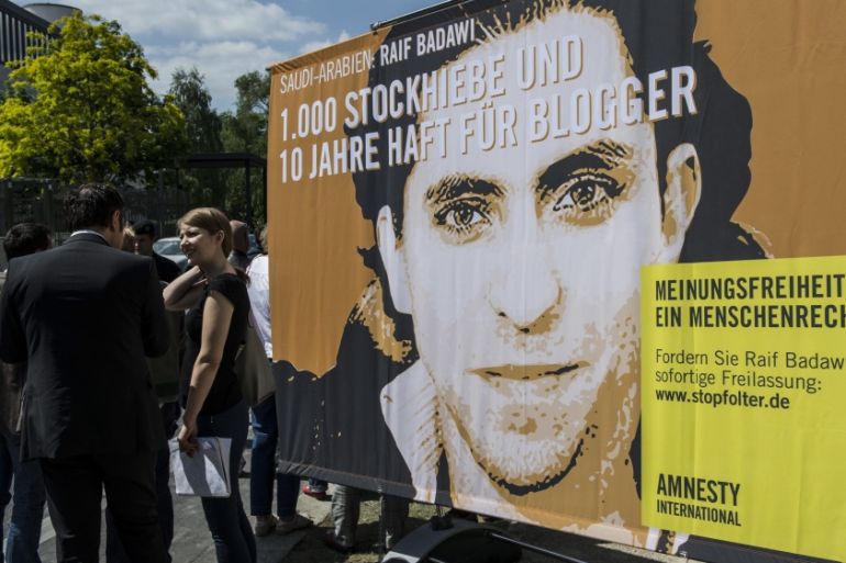 Rally for Saudi blogger Badawi