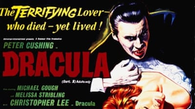 A poster for Terence Fisher's 1958 horror Dracula, starring Christopher Lee [Getty]