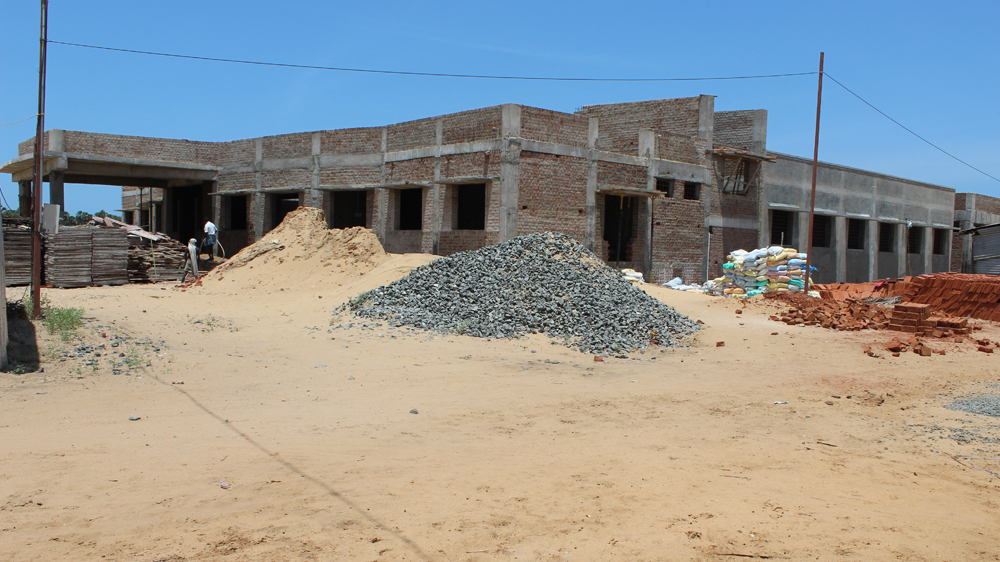 A 50-bed psychiatric hospital funded by the governement is under construction [Sandhya Ravishankar/Al Jazeera]