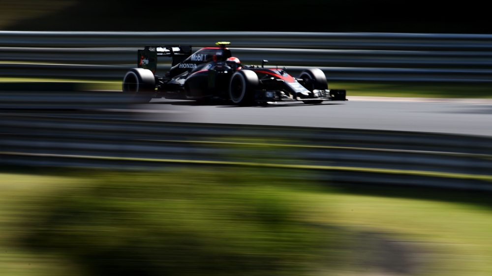 Button drives during the F1 Grand Prix in Budapest, Hungary last month [Getty Images]