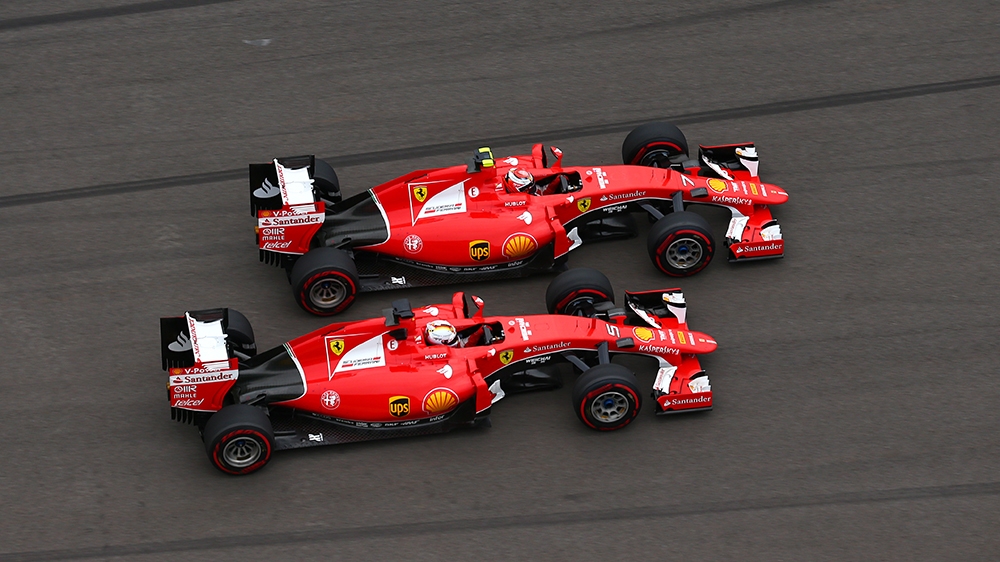 While Vettel finished second, team mate Raikkonen could only manage a fifth-place finish [Getty Images]