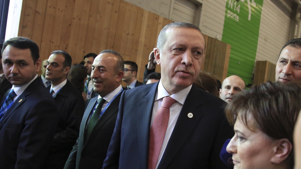 Erdogan was in Qatar at the time of the shooting [Thibault Camus/AP ]