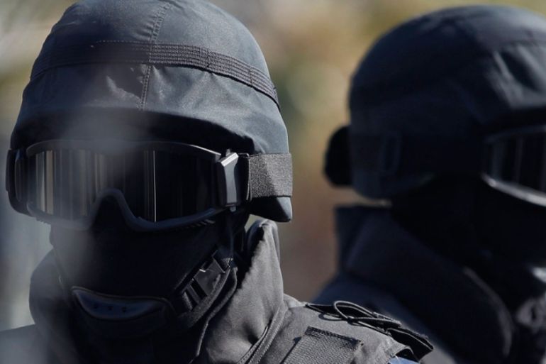 Generic masked Egyptian police