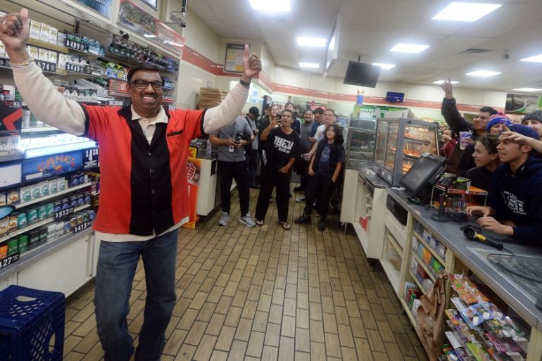 The powerball lotery winning 7-eleven store in Los Angeles