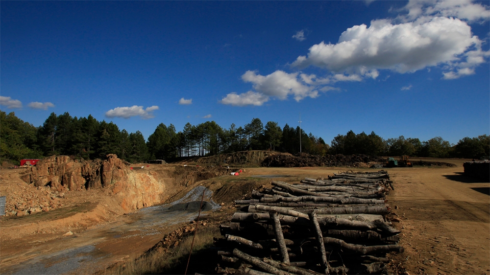 A gold mine complex in 2012 in Skouries before it was built to be part of the Eldorado Gold Corporation in the Halkidiki peninsula of northern Greece [Nikolas Giakoumidis/AP] 