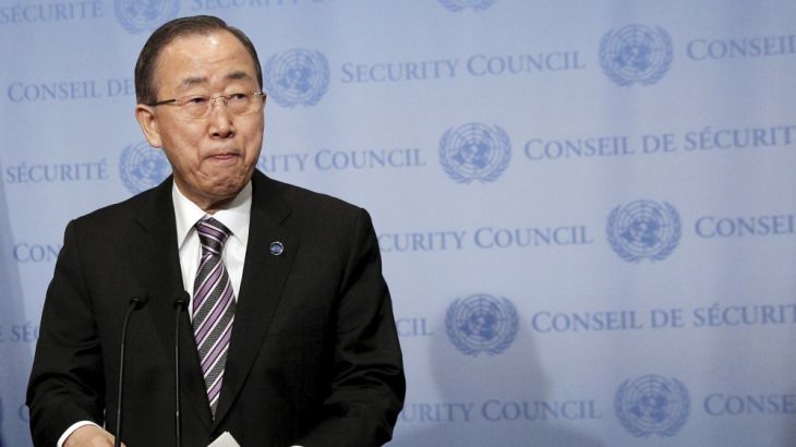 United Nations Secretary-General Ban Ki-moon speaks at U.N. headquarters in New York