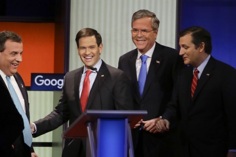 Chris Christie, Marco Rubio, Jeb Bush, Ted Cruz