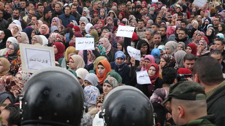 Palestinian teachers striking for rights in Ramallah/ Please Do Not Use