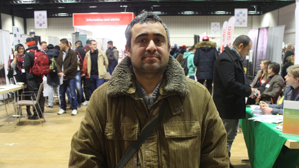Syrian national Kais Almudhi is hoping to find a job in Berlin [Yermi Brenner/Al Jazeera]