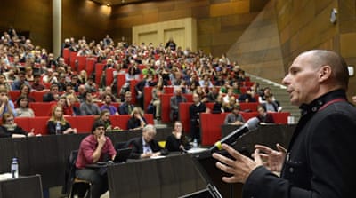 Varoufakis has been speaking to European audiences about democracy and austerity [Robert Jaeger/  EPA] 
