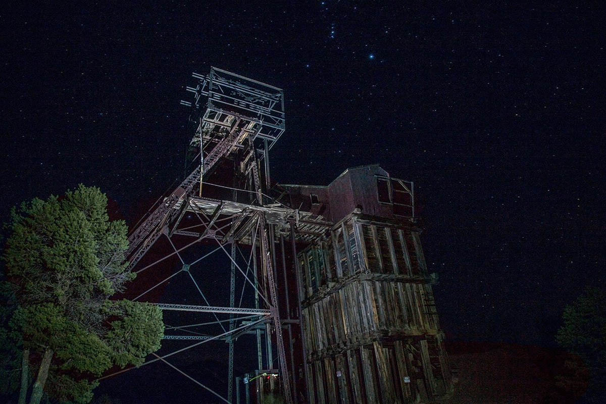 The massive mining head frame in New Mexico, is all that is left of Kelly, once a town of 3,000 [Gabriela Campos/Al Jazeera]
