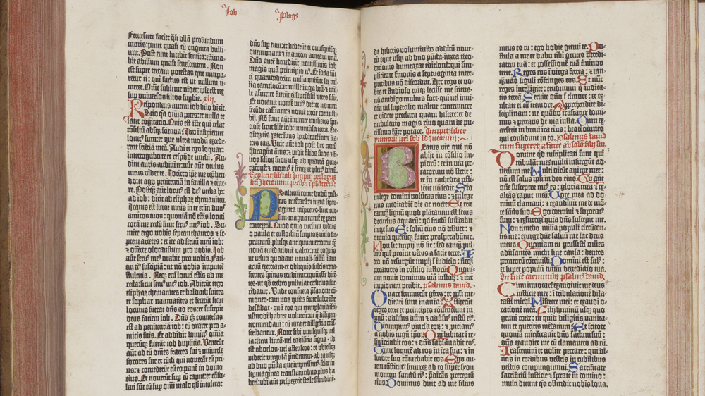 The Gutenberg Bible was the first Western European book [Cambridge University Library]