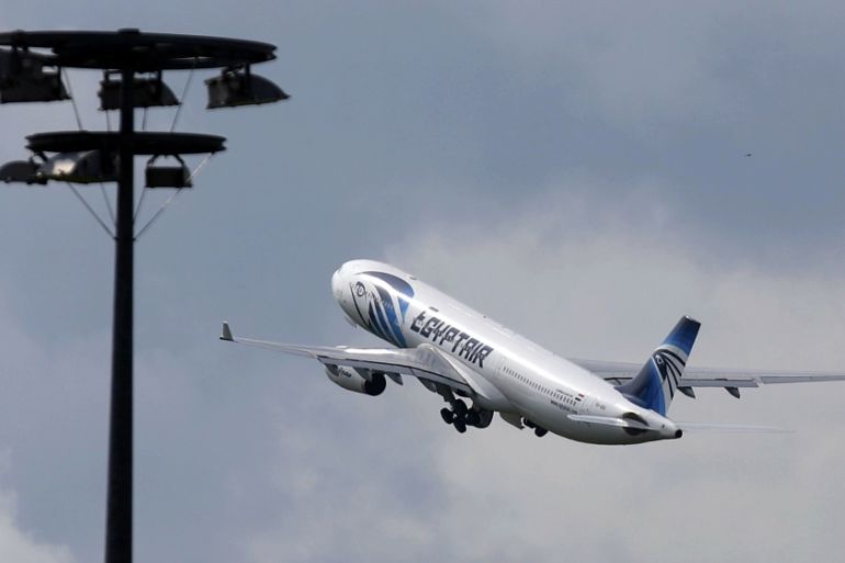 The EgyptAir plane making the following flight from Paris to Cairo takes off from Charles de Gaulle airport in Paris