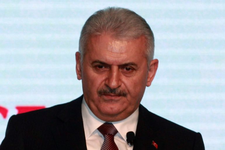 Turkey''s Transport Minister Yildirim speaks before a signing ceremony in Istanbul