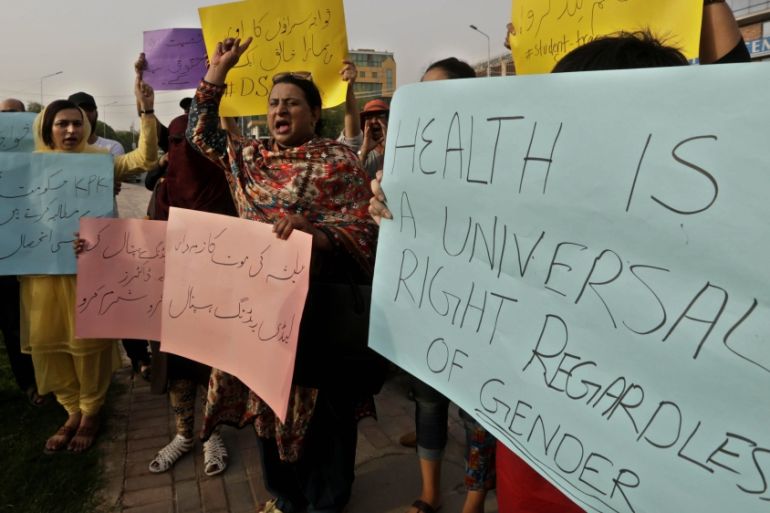 Transgender protest for rights in Lahore