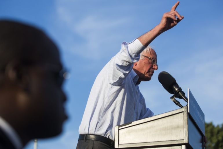 US Democratic Party Presidential Candidate Bernie Sanders Holds Campaign Rally in Washington, DC