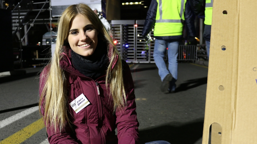 Bianca Barella, a 19-year-old attending the CEO SleepOut, says she doesn't see the point of voting when the same party always remains in power [Caelainn Hogan/Al Jazeera]