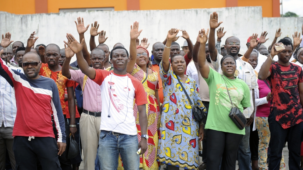 Supporters of Gabon's opposition celebrated Jean Ping's decision to officially contest the election results [AFP]