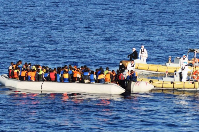 Italian Navy migrants rescue operation