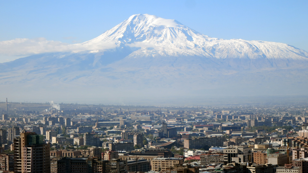 Mount Ararat dominates the skyline of Armenia's capital, Yerevan [Al Jazeera]