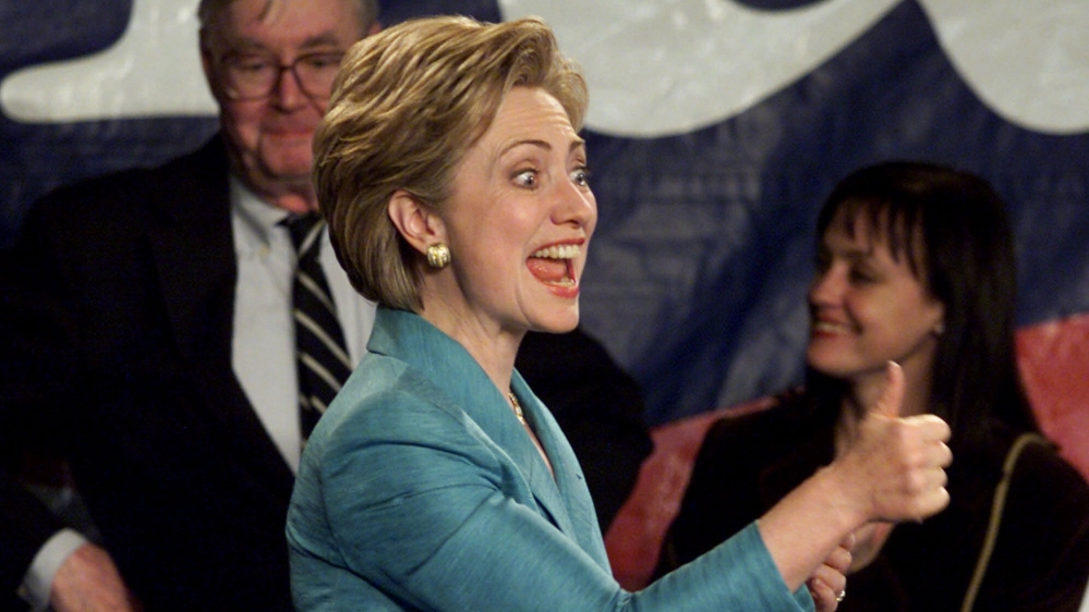 Clinton's first direct political appointment came with her election to the US senate in 2000 [Ron Edmonds/AP]