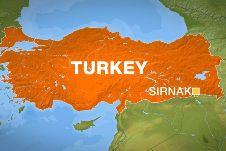 Map of Sirnak, Turkey