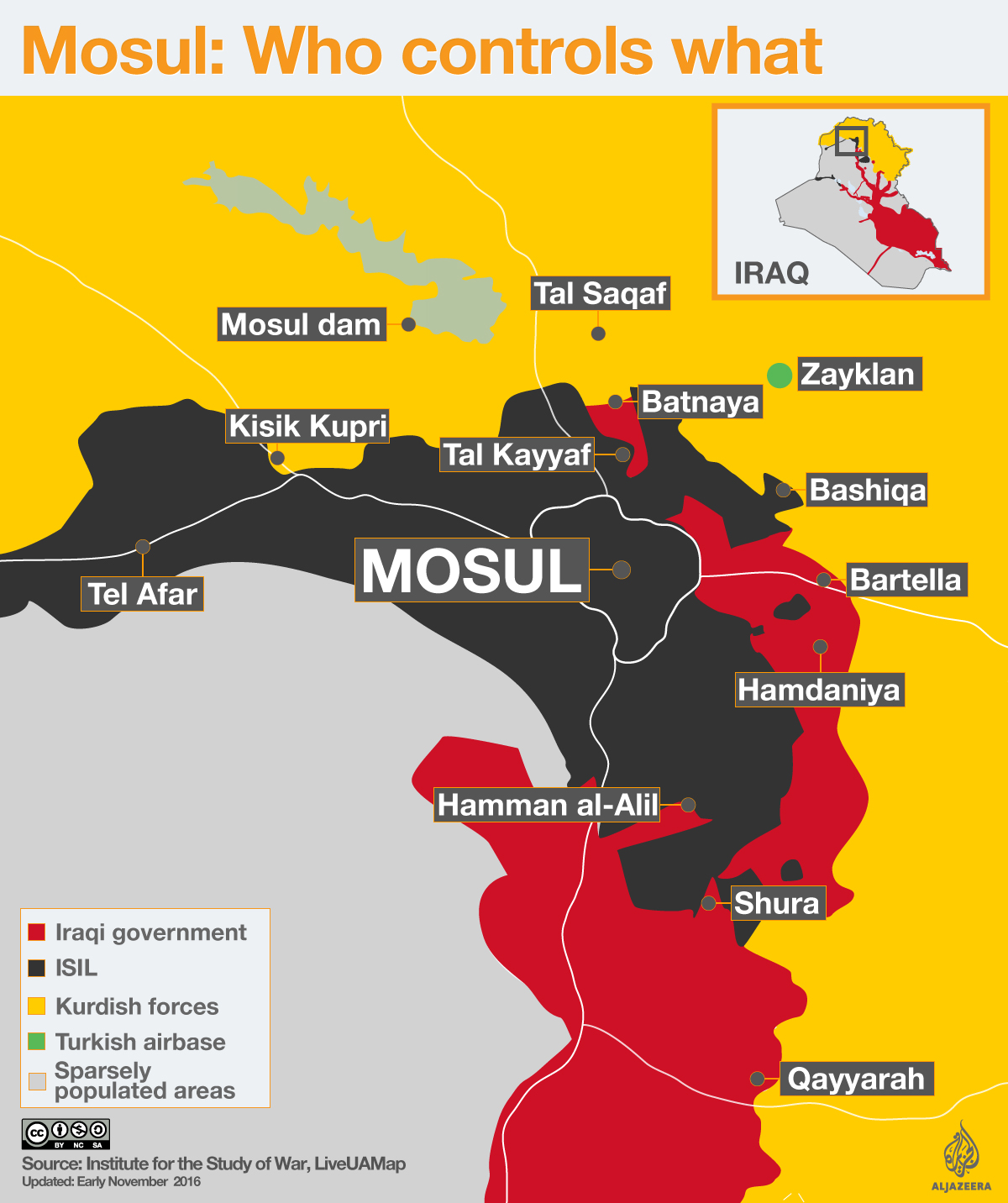 Mosul Nov 6 war map who controls what [Daylife]