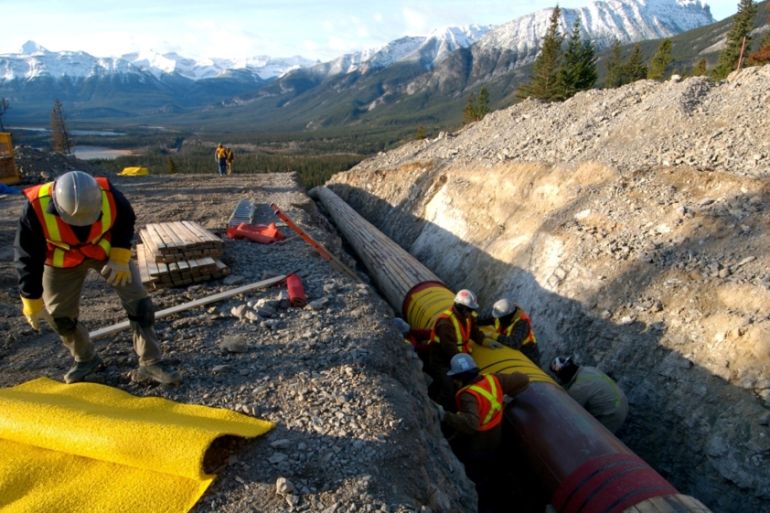 Kinder Morgan''s Trans Canada Pipeline in Jasper National Park