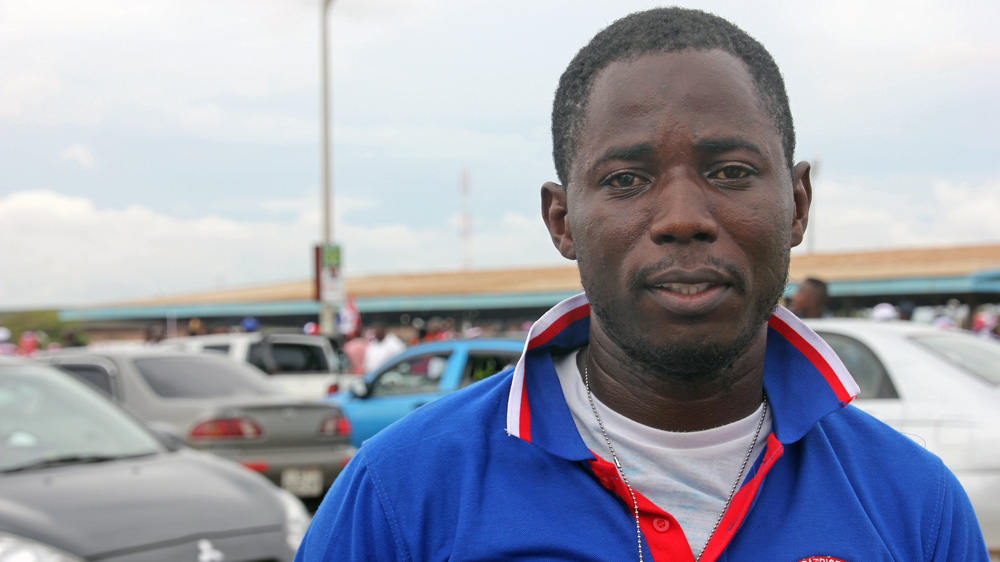 Emmanuel Appiah, 31, delivery driver [Brennan Weiss/Al Jazeera]