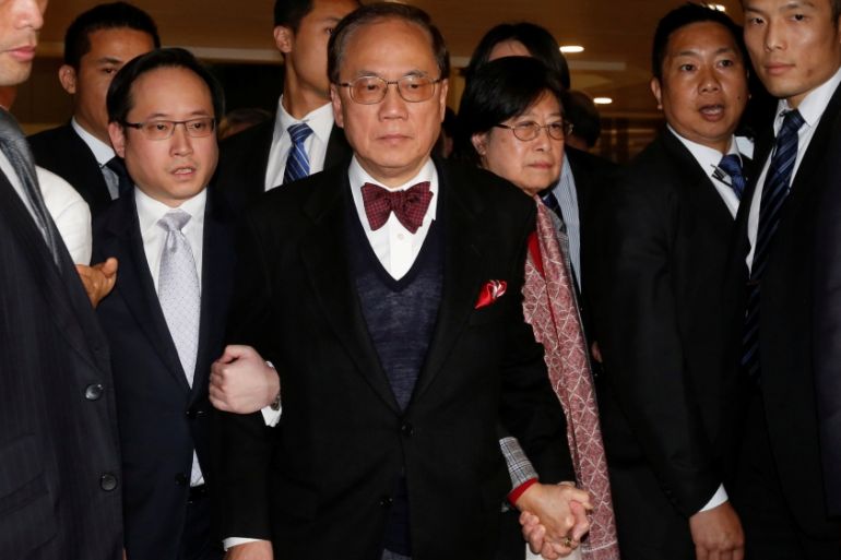 Former Hong Kong Chief Executive Donald Tsang leaves High Court in Hong Kong