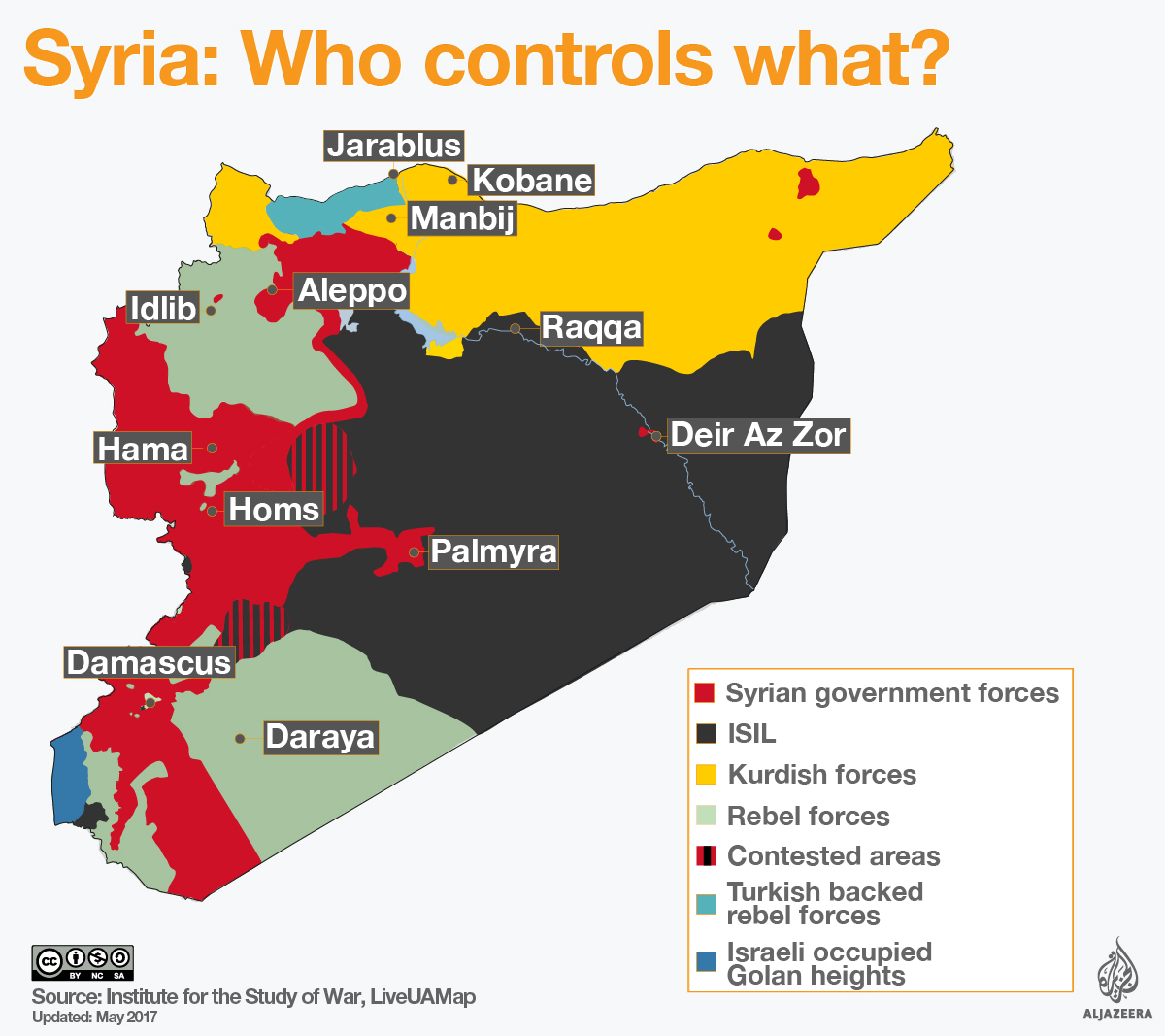 syria civil war map who controls what infographic