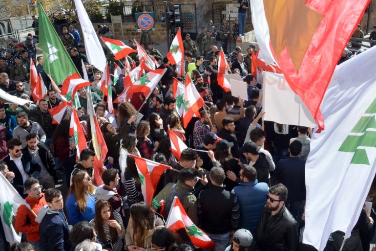 Protest demanding a new elections law in Lebanon