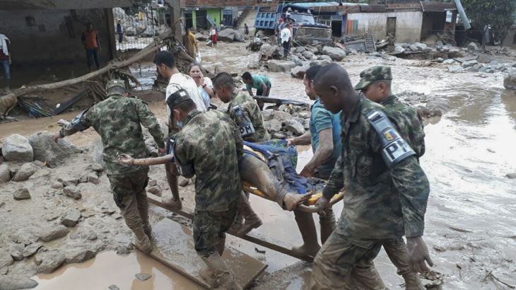 Colombia heavy rains and mudslides