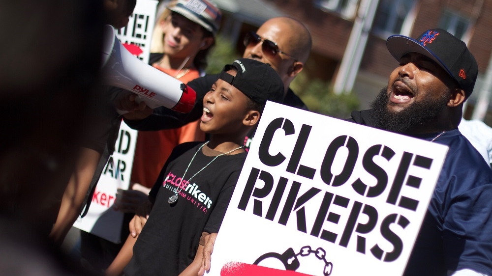 Conditions at Rikers, the US's second-largest jail, have drawn national scrutiny after repeated reports of inmate beatings, corrupt guards and the mistreatment of the mentally ill [Photo courtesy of the CloseRikers Campaign]