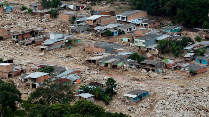 Aftermath of flooding and mudslide in Colombia
