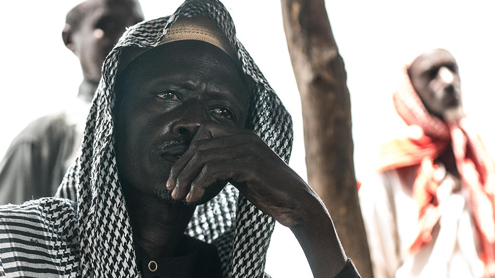 Imam Daoud Abdoulaye, an IDP living in the camp, says residents are relying on nearby villages for food [Sorin Furcoi/Al Jazeera]