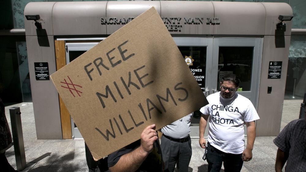 Community members and activists have rallied in support of the Sacramento defendants [Rich Pedroncelli/Associated Press]