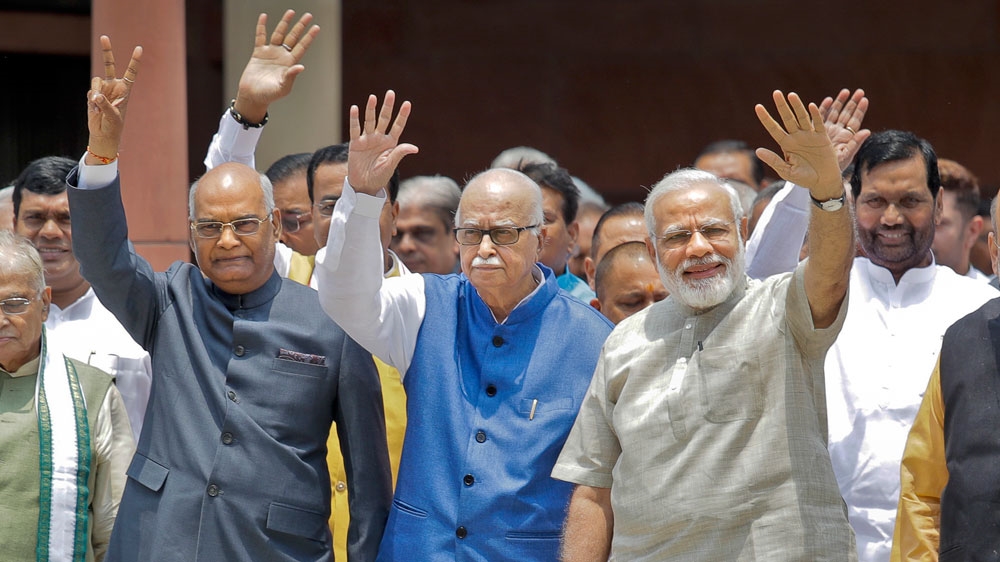 The candidacy of Kovind, left, was backed by Modi and the ruling BJP [AP File]
