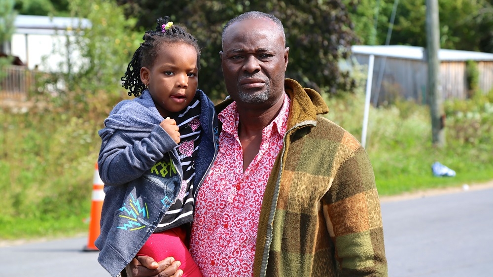 Ejike Onukogu says he sought asylum after a criminal gang attacked his family and tried to abduct his daughter in Imo state, Nigeria [Blake Sifton/Al Jazeera]