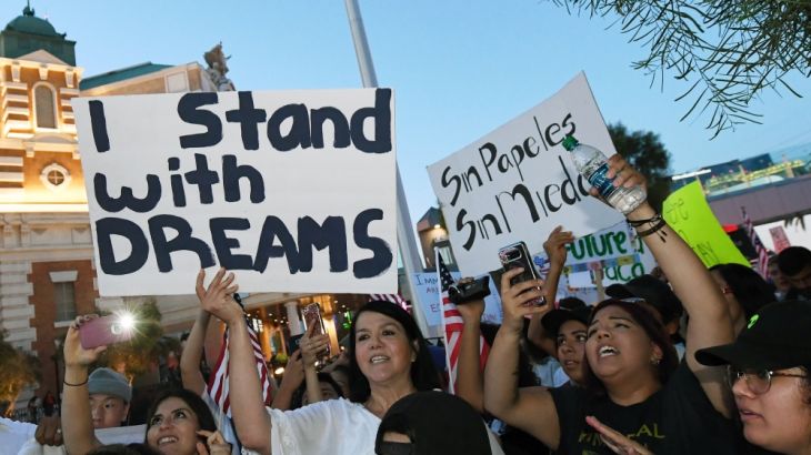 Hundreds Join "Defend DACA" March In Las Vegas