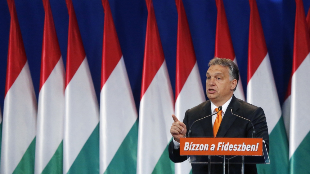 Hungarian leader Viktor Orban has moved the Fidesz party further right in recent years [Laszlo Balogh/Reuters]