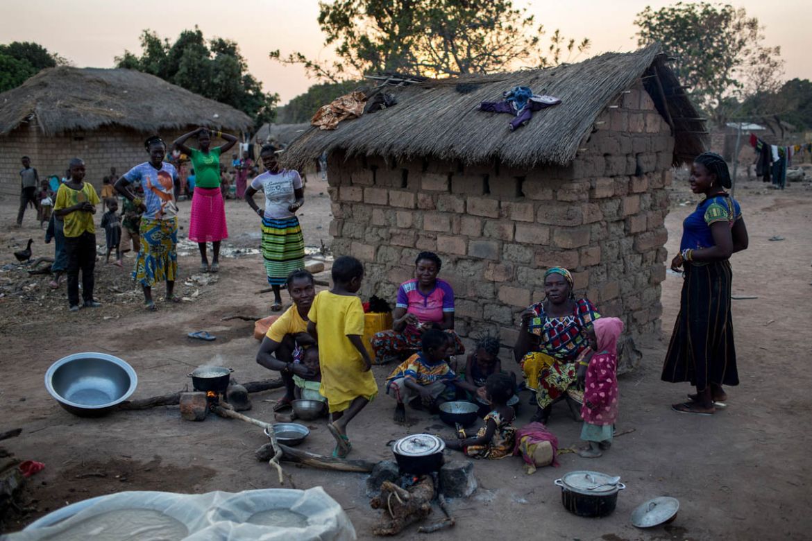 After fleeing violence in Ouham-Pende prefecture, many displaced people such as these have taken shelter with relatives in Paoua town, Central African Republic, January 27, 2018. The government has ma