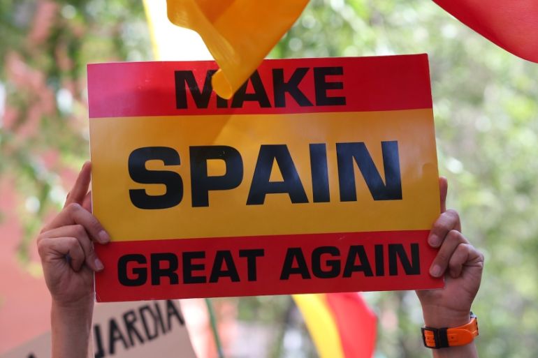 Spain unionist protest