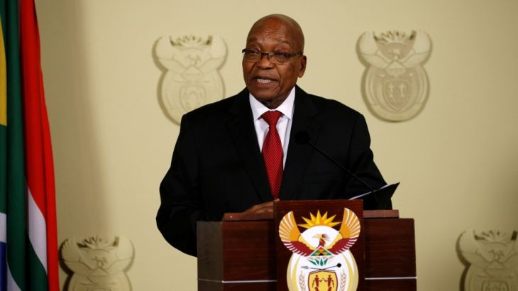 South Africa''s President Jacob Zuma speaks at the Union Buildings in Pretoria