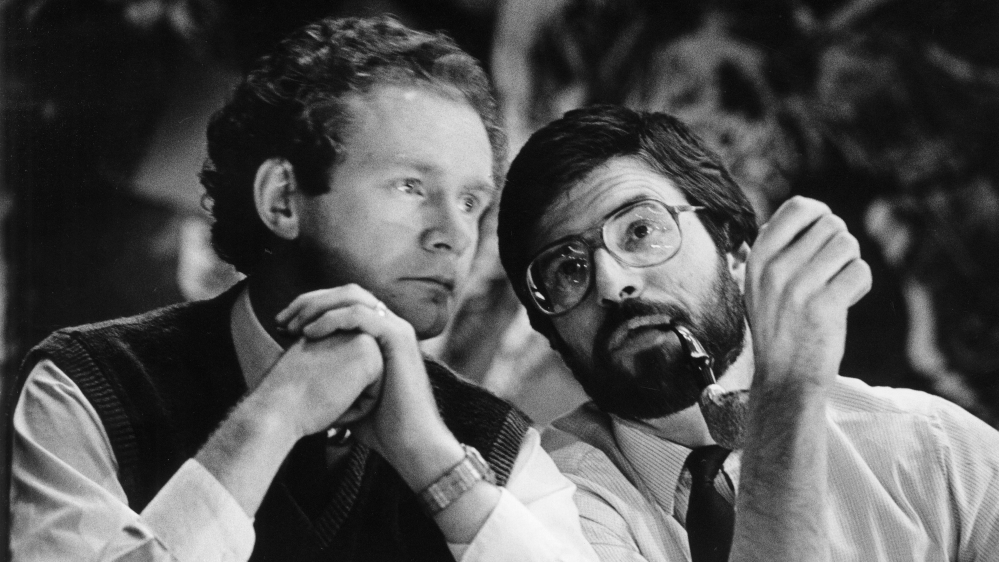 Martin McGuiness and Gerry Adams pictured in 1985 [Independent News And Media/Getty Images]
